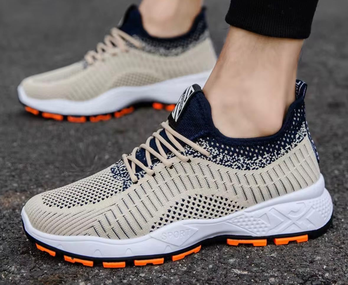 MENS BEIGE TRAINERS