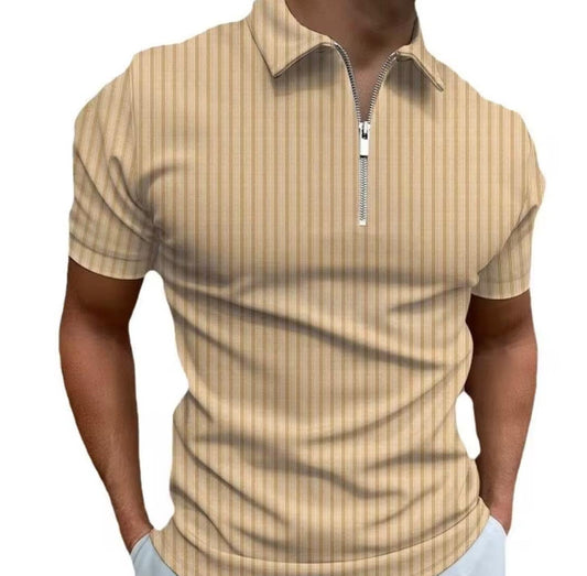 MENS BEIGE QUATER ZIPS