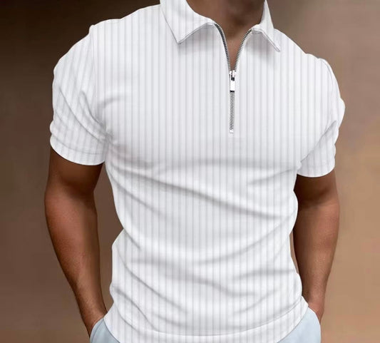 MENS WHITE QUATER ZIPS