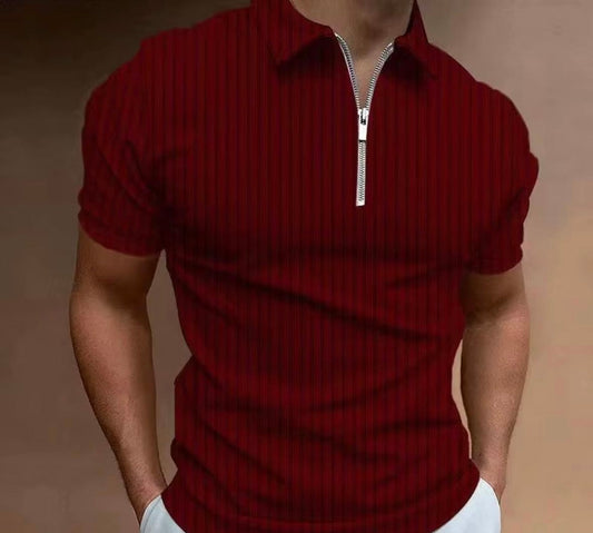 MENS WINE RED QUATER ZIPS